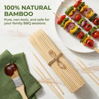 Brochettes de barbecue écologiques en bambou, brochettes jetables pour les fêtes et les barbecues en plein air