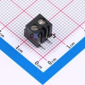 2383945-2 Screw Terminal Block SMD,P=3.81mm Connector ( Construction: 1x2P )( Pitch: 3.81mm )( Color: Black ) - Product Image 1