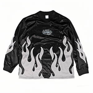 เสื้อเจอร์ซีย์แขนยาวผู้ชาย คอวี แฟชั่นกีฬา พิมพ์ลายแบบซับลิเมชั่น ผลิตจากโพลีเอสเตอร์ 100% รับสั่งทำ - Product Image 1