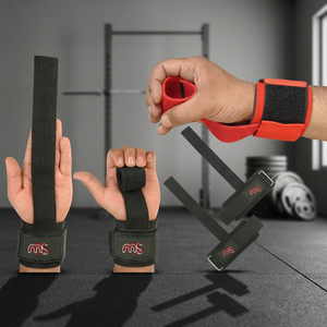 Correas de Levantamiento de Pesas MAS, Acolchadas, de Poliéster/Nailon/Algodón, para Crossfit, Powerlifting, con Soporte para Muñeca y Máximo Agarre, ISO - Product Image 2