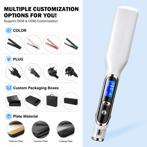 Plancha de Pelo Digital Torlin MCH, Voltaje Universal, Uso en Hoteles, Calentamiento Rápido a 230°C, Pantalla LCD con Temperatura Ajustable - Product Image 4