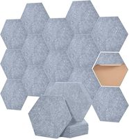 Panneaux acoustiques hexagonaux modernes en fibre de polyester 100 %, auto-adhésifs, décoratifs, insonorisants, feutre mural NRC 0,75, épaisseur 9 mm pour