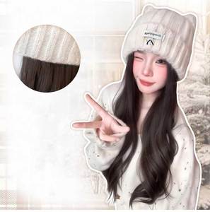 Vente en gros, extensions de cheveux, bonnet de sport, perruque ondulée, perruque avec bonnet, bonnets avec perruques - Product Image 1