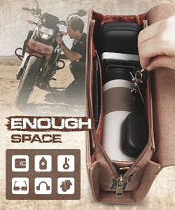 Sac de <span class=keywords><strong>guidon</strong></span> de <span class=keywords><strong>moto</strong></span> NICECNC Sac à outils universel en toile pour fourche avant Sissy Bar Pochette de rangement Dyna Softail Sportster Scooter - Product Image 3