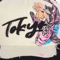 Logo personnalisé broderie 3D Sporty Baseball Hat 5-Panel Gorras avec motif de fruits tissu uni imprimé Image Style
