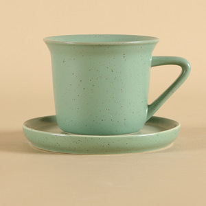 ชุดกาแฟเซรามิกสไตล์วาบิซาบิ ทนทาน พร้อมจานรองสำหรับดื่มน้ำชายามบ่าย - Product Image 2
