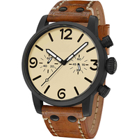 Nouvelle Arrivée Populaire Personnalisable avec Votre Logo Montre de Luxe Unisexe à Quartz Miyota Boîtier en Acier Inoxydable Bracelet en Cuir Verre