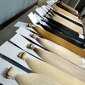 ผมต่อแบบเทปคุณภาพพรีเมียม 100% ผมแท้จากผู้บริจาคคนเดียว  จัดเรียงเกล็ดผม  แบบดับเบิ้ลดรอน  ขายส่ง - Product Image 1