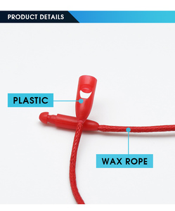 ハングタグロックカスタムエンボス加工ブランド名ロゴプラスチックポリエステルスイングループハングタグシールストリング衣服用 - Product Image 5