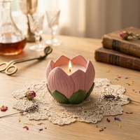 Moule en silicone varié en forme de rose et d'animal pour bougeoir, boîte de rangement, pot de succulente, coupelle à bougie, moule en gypse et époxy DIY