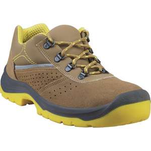 DELTA PLUS-Zapatos de cuero beige-amarillo de ante-S1P SRC-EAN MW131028 ZAPATOS DE SEGURIDAD Y ENTRENADORES DE SEGURIDAD - Product Image 1