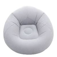 Fauteuil gonflable personnalisé en PVC floqué, style pouf rond, pliable, pour une personne