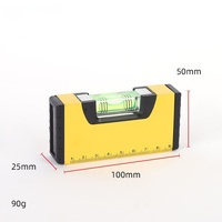 Niveau à bulle magnétique de poche mini en gros 100 mm, niveau de mesure portable en aluminium, logo personnalisé disponible pour outils ménagers
