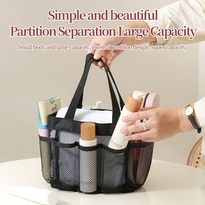 Wholesale Simple and Beautiful Mesh Beach <b>Bag</b> Large Capacity Portable Skin Care <b>Sunscreen</b> Makeup <b>Bag</b> with Handle - Product Image 6