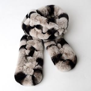 Bufanda de Piel de Conejo Real de Estilo Coreano, de Longitud Media, Gruesa y Cálida para Otoño e Invierno, para Hombres, Mujeres y Niñas - Product Image 3