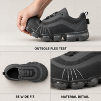 Chaussures de course respirantes en maille légère avec semelle en caoutchouc à coussin d'air - Hommes - Pour l'hiver, le printemps, l'été et l'automne