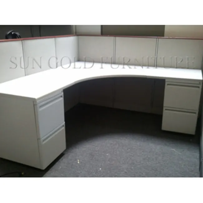 (SZ-WS185) Wholesale Cheap Wood Office Furniture L shape Office Desk Partition