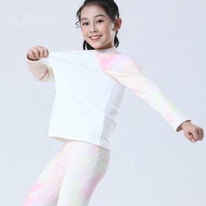 ชุดเลกกิ้งสำหรับออกกำลังกายแขนยาวพิมพ์ลาย2ชิ้นสำหรับเด็กชุดออกกำลังกายเล่นโยคะเทรนด์ใหม่ปี2023 - Product Image 4