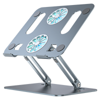 Boneruy P89F support d'ordinateur portable support réglable Ipad ventilateur de refroidissement bureau hauteur augmentation refroidissement pliant support silencieux