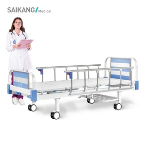 Cama dobrável de hospital econômico t2k saikangcomercial, cama manual com buraco em vaso