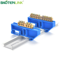 Barre de distribution électrique BAOTENG en laiton PA66, bornier de protection neutre et de terre, connecteur 4P/6P/8P/10P/12P, 500V