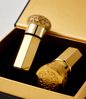 Couvre-bouteille en métal plaqué or de luxe pour accessoires de bouteilles d'huile essentielle en verre 3ml/6ml/12ml