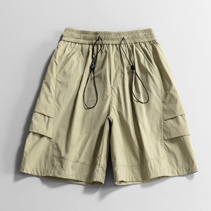 Pantalones cortos de playa de cinco puntos para hombre, talla grande, con logo personalizado, novedad de verano, holgados, deportivos, de secado rápido, transpirables, para hombres corpulentos. - Product Image 3