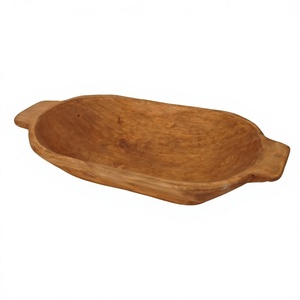 Bol à salade en bois Vaisselle Vaisselle prix de gros de l'Inde Grand bol en bois de mangue conçu Bol à pâte de service de mariage en bois - Product Image 1