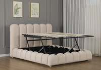 Willsoon Modernes Queen-Size-Bett mit Gepolstertem Kopfteil und Stauraum, Elegantes Gepolstertes Plattformbett, Weiches Schlafzimmermöbel