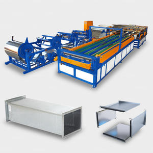 Línea de Producción de Ductos de Aire Rectangulares de Acero Galvanizado, Máquina Formadora de Rollos de Tuberías para Ductos de Aire en Espiral de Múltiples Tamaños - Product Image 1