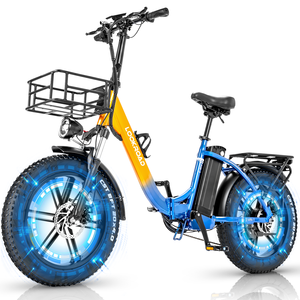 Bicicleta Eléctrica Plegable de 20 Pulgadas, 750W, 48V, 23Ah, 120km de Autonomía, Shimano de 7 Velocidades, Bicicleta Eléctrica Híbrida Plegable con Pantalla LCD USB - Product Image 5