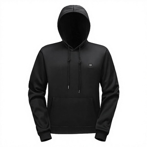 Sweat-shirt à capuche personnalisé de haute qualité pour homme, couleur unie, grande taille, coupe classique, hiver, effet délavé - Product Image 2
