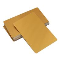 Sublimación personalizada Tarjeta de aluminio metálico en blanco Tarjetas de visita de acero inoxidable para grabado láser