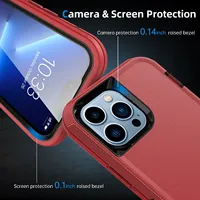 Étui de protection pour iPhone 11 12 13 14 15 16 Pro Max Plus 13Mini XS Max XR 7 8Plus, coque de protection robuste antichoc + clip de ceinture