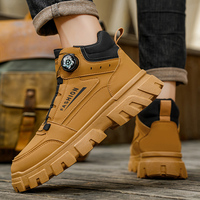 M03 bottes pour hommes automne 2025 nouveauté boucle rotative bottes de Style britannique jaune bottes décontractées montantes pour hommes chaussures à la mode