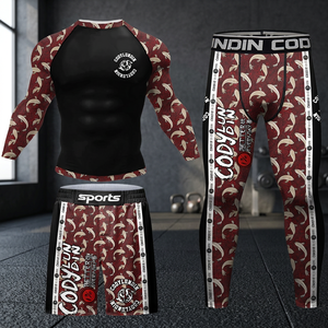 Custom Front Logo Men's MMA/<b>Boxing</b>/Wrestling Rash Guard Quick Dry Polyester Spandex Compression <b>Shirt</b> Sports Fitness Training - Product Image 1