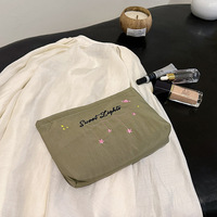 Nouvelle arrivée 2026 : Trousse de maquillage portable à paillettes brillantes, pochette de rangement pour produits de soin et cosmétiques pour femmes, zippée et élégante