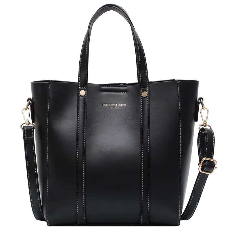 2021 Trendy Large capacity custom purse pu leather women shoulder tote hand bag handbags sacs a main femme