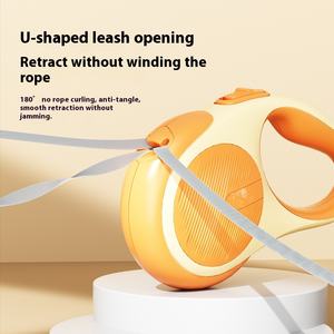 Laisse pour chien rétractable automatique à motif uni, populaire, à dégagement rapide, durable, anti-explosion, équipement de promenade pour chien, ruban - Product Image 3