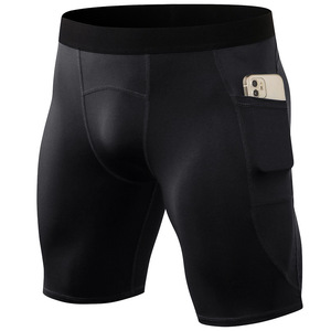 Pantalones Cortos Deportivos Ajustados para <span class=keywords><strong>Hombre</strong></span>, Pantalones de Entrenamiento de Secado Rápido con Bolsillos, Pantalones Cortos Deportivos Transpirables y Elásticos para Correr - Product Image 3