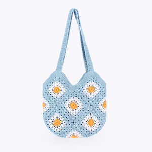 Borsa a Tracolla in Cotone all'Uncinetto Stile Costiero: Borsa da Donna alla Moda per Vacanze al Mare, Pendolarismo Casual e Uso Quotidiano - <span class=keywords><strong>Cammello</strong></span> - Product Image 2
