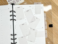 Diviseur de planificateur d'agenda de texte givré personnalisé adapté au tableau de bord de planification de matériel en PVC transparent de page d'onglet de livre d'agenda d'ordinateur portable