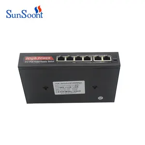 2023 24v Extender 250m 4 6 Port 10/100Mbps CCTV monitoring POE network Switch for IP Camera VoIP phone