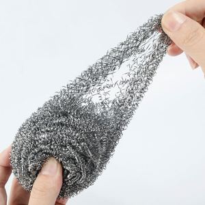 Éponge métallique en fil d'acier inoxydable pour le nettoyage intensif des cuisines et des casseroles, personnalisable, vente en gros, direct usine - Product Image 2