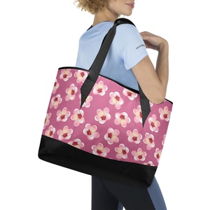 Nouvel Arrivage Sac Isotherme Rose à Motifs Floraux pour Voyage et Extérieur, Personnalisable, Anti-fuite, Sac de Courses et de Livraison Alimentaire Thermique - Product Image 6