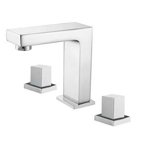 Robinet de lavabo de salle de bain carré en laiton moderne lavabo en or mat <span class=keywords><strong>deux</strong></span> poignées mitigeur <span class=keywords><strong>robinets</strong></span> de lavabo - Product Image 6