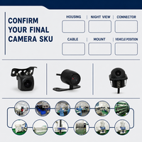 Caméra de recul HD 1080P pour voiture, mini caméra de recul avec vision nocturne, boîtier étanche, options de montage multiples