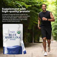 Poudre de spiruline bleue pure en gros de l'usine JBY pour l'enrichissement nutritionnel, l'aide à la détoxification et le bien-être général