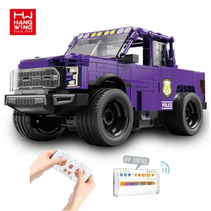 345PCS 2.4G Rc Radio Car Drift Building Block Pickup Truck 2023 Electric Hot Blocks Educational Remote Control Kids Toys