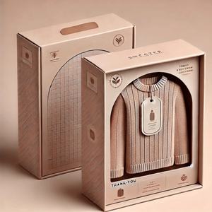 Custom Recyclable Cardboard Square Box Scarf Packaging Embossing Fashion Clothes Fit Hoodies Rigid Boxes Eco-Friendly - Product Image 4